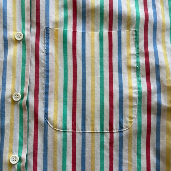 1980s Button up Candy stripes and summer shirt!
By: Favorites 
Bust: 40 - Picture 2 of 4